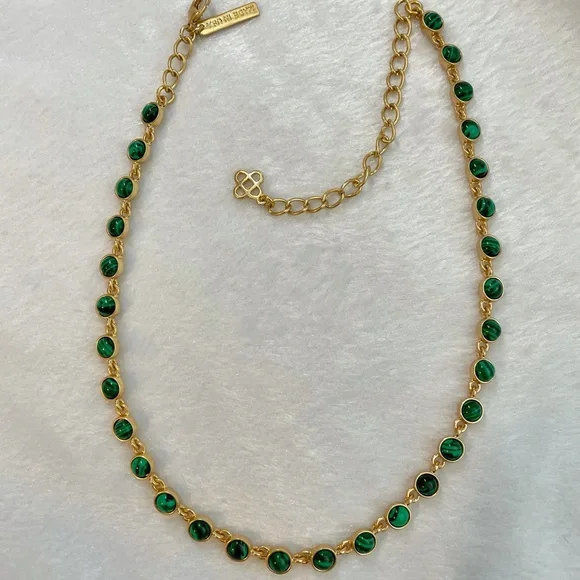 Oscar de la Renta Malachite Necklace - Picture 1 of 7